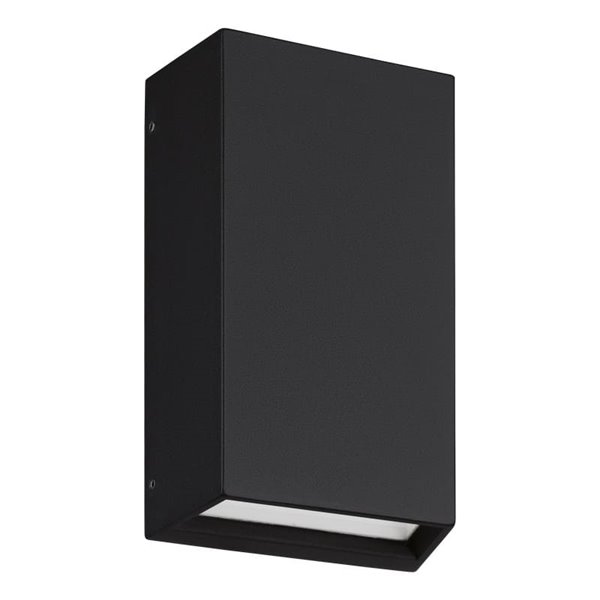 Aplique de pared LED vertical SPONGANO, negro, 2x5W 1200Lm, 3000K/4000K/5000K/6500K, IP65