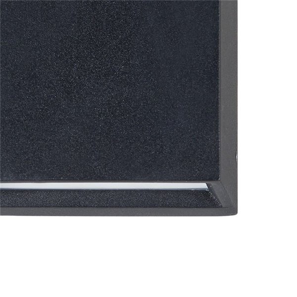 Aplique de pared LED vertical SPONGANO, negro, 2x5W 1200Lm, 3000K/4000K/5000K/6500K, IP65