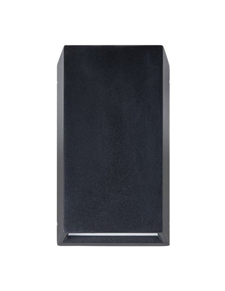 Aplique de pared LED vertical SPONGANO, negro, 2x5W 1200Lm, 3000K/4000K/5000K/6500K, IP65