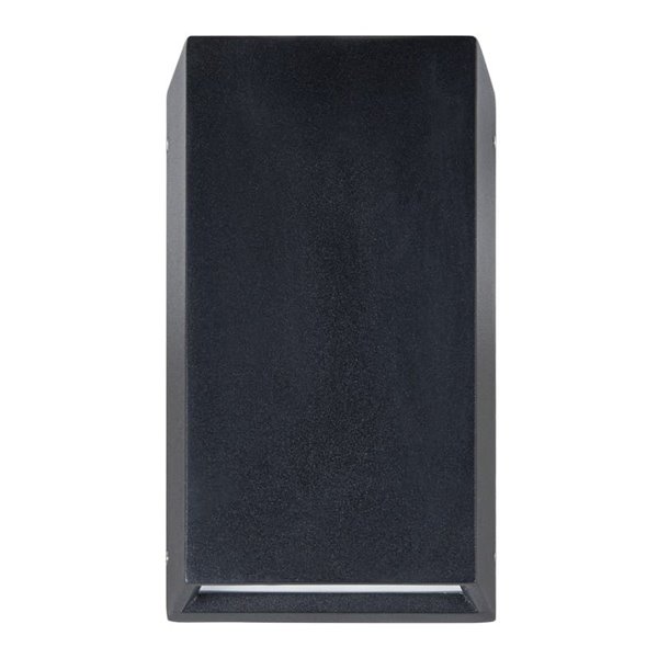 Aplique de pared LED vertical SPONGANO, negro, 2x5W 1200Lm, 3000K/4000K/5000K/6500K, IP65