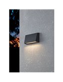 Aplique LED para exterior moderno SPONGANO, negro, 9,5W 1100Lm, 3000K/4000K/5000K/6500K, IP65