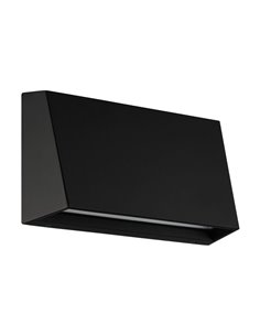 Aplique LED para exterior moderno SPONGANO, negro, 9,5W 1100Lm, 3000K/4000K/5000K/6500K, IP65