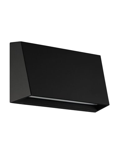 Aplique LED para exterior moderno SPONGANO, negro, 9,5W 1100Lm, 3000K/4000K/5000K/6500K, IP65
