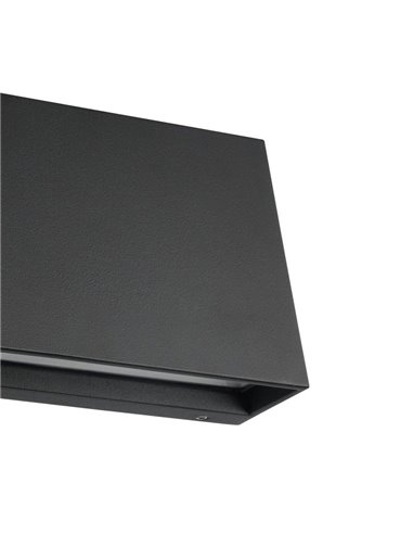 Aplique LED para exterior moderno SPONGANO, negro, 9,5W 1100Lm, 3000K/4000K/5000K/6500K, IP65