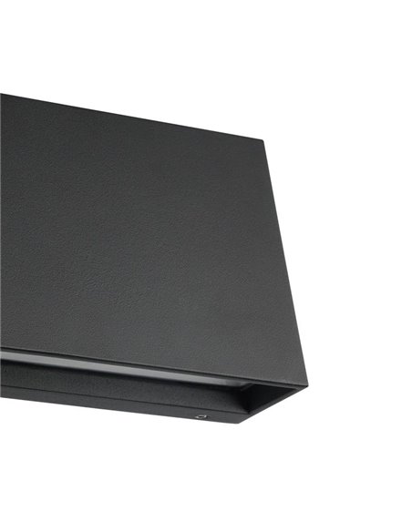 Aplique LED para exterior moderno SPONGANO, negro, 9,5W 1100Lm, 3000K/4000K/5000K/6500K, IP65