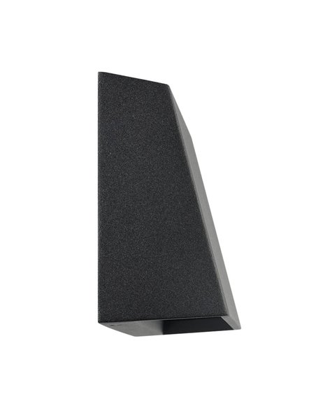 Applique murale d'extérieur LED moderne SPONGANO, noire, 9,5 W, 1 100 lm, 3 000 K/4 000 K/5 000 K/6 500 K, IP65