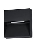 Aplique de pared LED cuadrado MARUGGIO, negro, 4,8W 520Lm, 3000K/4000K/5000K/6500K, IP65