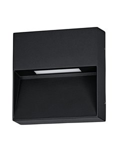 Aplique de pared LED cuadrado MARUGGIO, negro, 4,8W 520Lm, 3000K/4000K/5000K/6500K, IP65