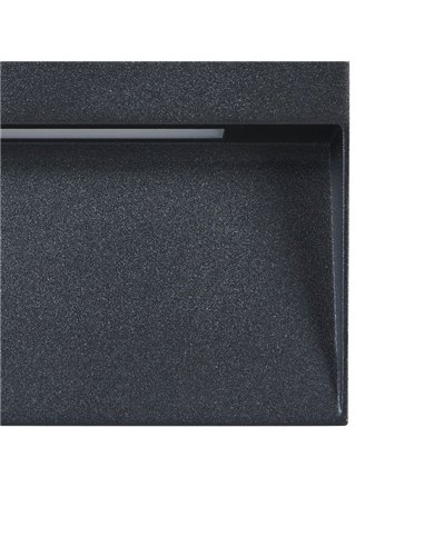 Applique murale LED carrée MARUGGIO, noire, 4,8 W, 520 lm, 3 000 K/4 000 K/5 000 K/6 500 K, IP65