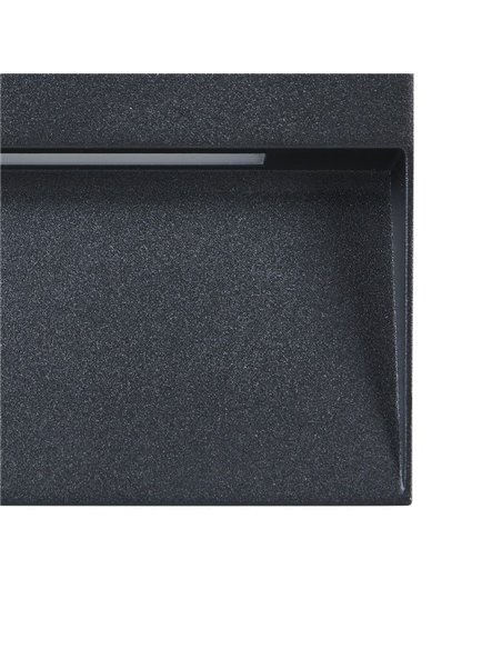 Luminária de parede LED quadrada MARUGGIO, preta, 4,8 W 520 Lm, 3000 K/4000 K/5000 K/6500 K, IP65