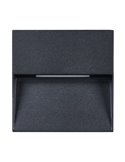 Aplique de pared LED cuadrado MARUGGIO, negro, 4,8W 520Lm, 3000K/4000K/5000K/6500K, IP65