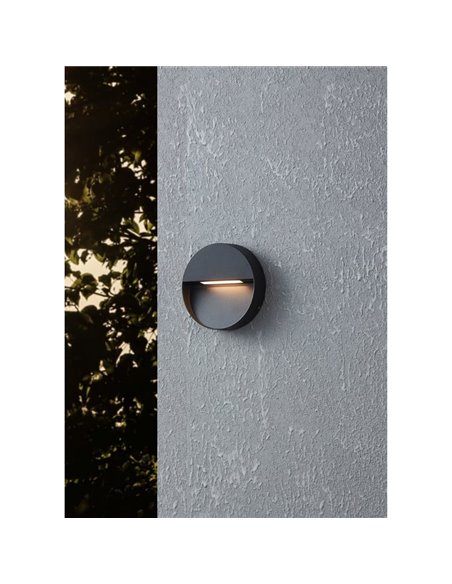 Aplique de pared LED redondo MARUGGIO dimable, 4,8W 520Lm, 3000K/4000K/5000K/6500K, IP65