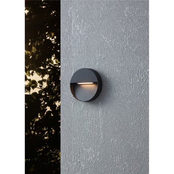 Aplique de pared LED redondo MARUGGIO dimable, 4,8W 520Lm, 3000K/4000K/5000K/6500K, IP65