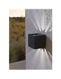 Aplique LED de exterior CALPINO 2, antracita, con haz de luz tipo abanico doble 2x3,3W 680Lm 3000K, IP54