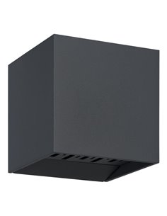 Aplique LED de exterior CALPINO 2, antracita, con haz de luz tipo abanico doble 2x3,3W 680Lm 3000K, IP54