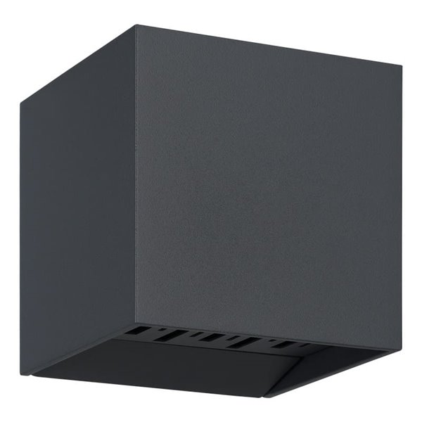 Luminária de parede externa CALPINO 2 LED, antracite, com feixe de ventilador duplo 2x3,3W 680Lm 3000K, IP54