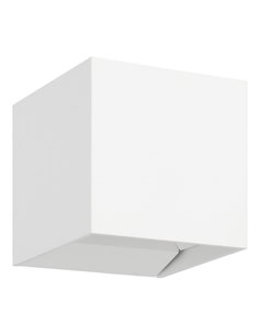 Applique murale LED blanche CALPINO 3, forme cubique 2x2,8W 840Lm 3000K, IP54