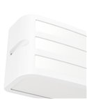Aplique exterior blanco CAMARDA, rectangular con luz frontal, arriba y abajo, E27, IP54