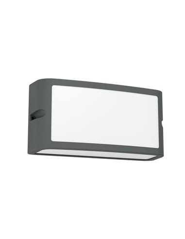 Aplique LED de exterior antracita CAMARDA, con luz frontal, arriba y abajo, 10,5W 1200Lm 4000K,  IP54