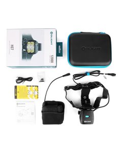 Lampe frontale LED H67 XXL très puissante 12000 lm 8 x 18650 Lithium 100 W IPX4 2