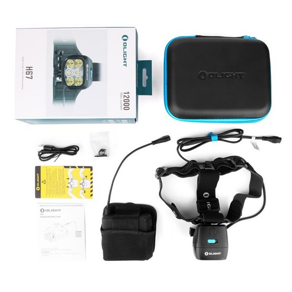 Farol LED H67 XXL Muito Potente 12000Lm 8 x 18650 Lítio 100W IPX4