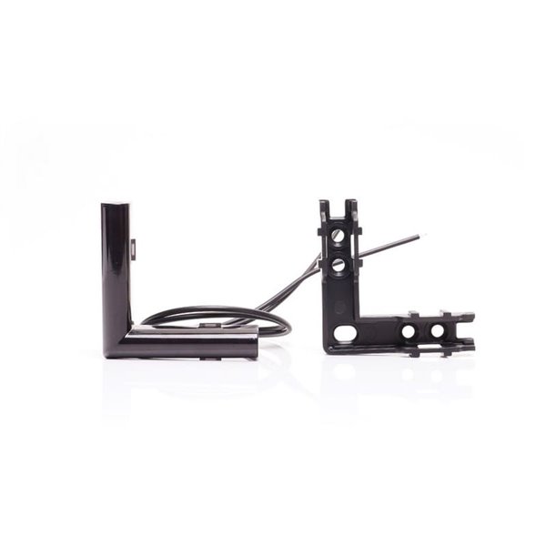 Luz de posición delantera LED blanca de esquina W280 BLACK 56X56 , 40cm cable, 2W, R148