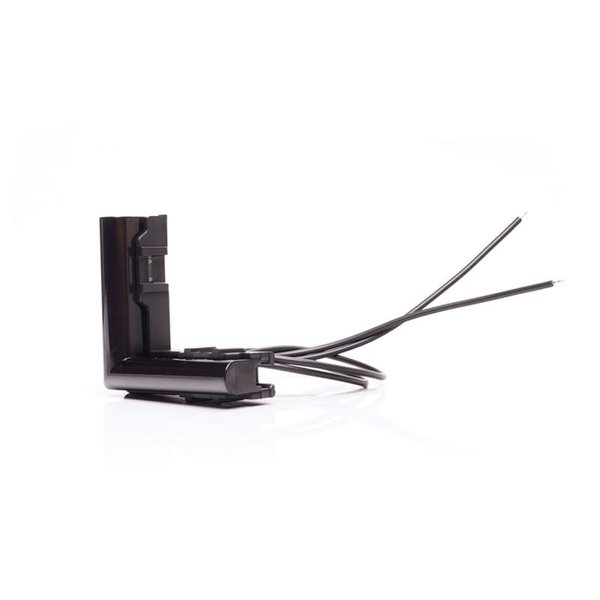 Luz de posición delantera LED blanca de esquina W280 BLACK 56X56 , 40cm cable, 2W, R148