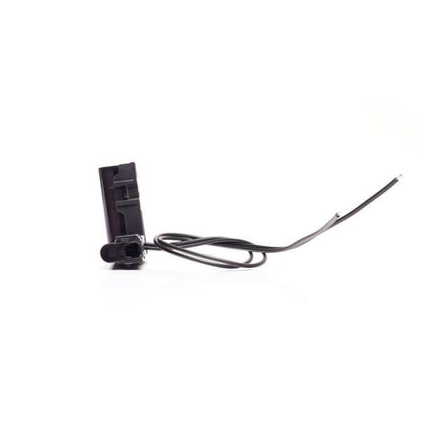 Feu de position avant d'angle à LED blanc W280 NOIR 56X56, câble 40cm, 2W, R148