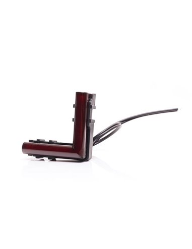 Luz de posición trasera de esquina LED roja, W280 BLACK 56x56, 40cm cable, 3W, R148