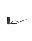 Luz de posición trasera de esquina LED roja, W280 BLACK 56x56, 40cm cable, 3W, R148