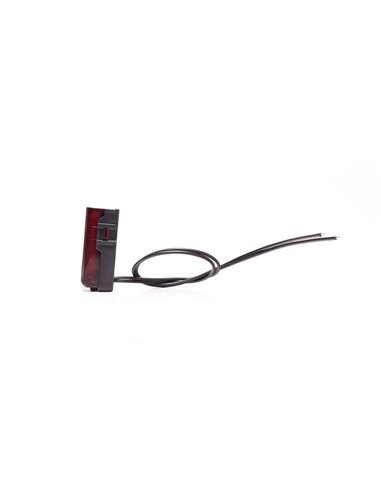 Luz de posición trasera de esquina LED roja, W280 BLACK 56x56, 40cm cable, 3W, R148