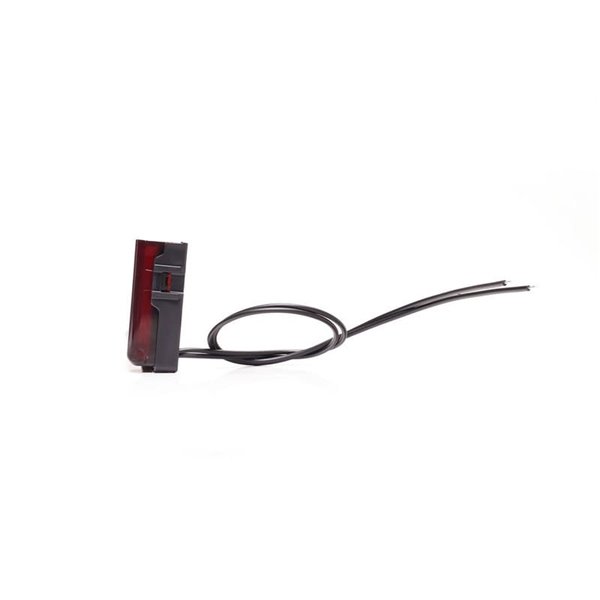 Luz de posición trasera de esquina LED roja, W280 BLACK 56x56, 40cm cable, 3W, R148
