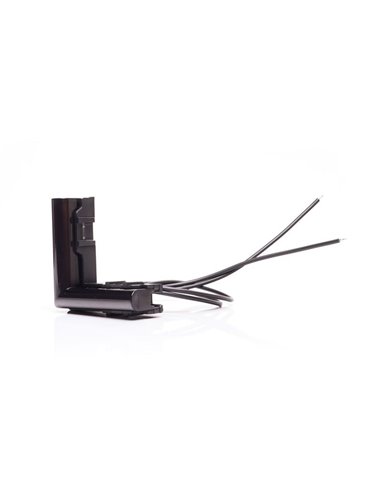 Luz LED lateral ámbar de esquina, W280 BLACK 56x56, 40cm cable, 25W, R148