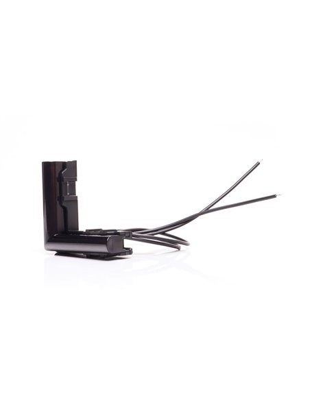 Luz LED lateral ámbar de esquina, W280 BLACK 56x56, 40cm cable, 25W, R148