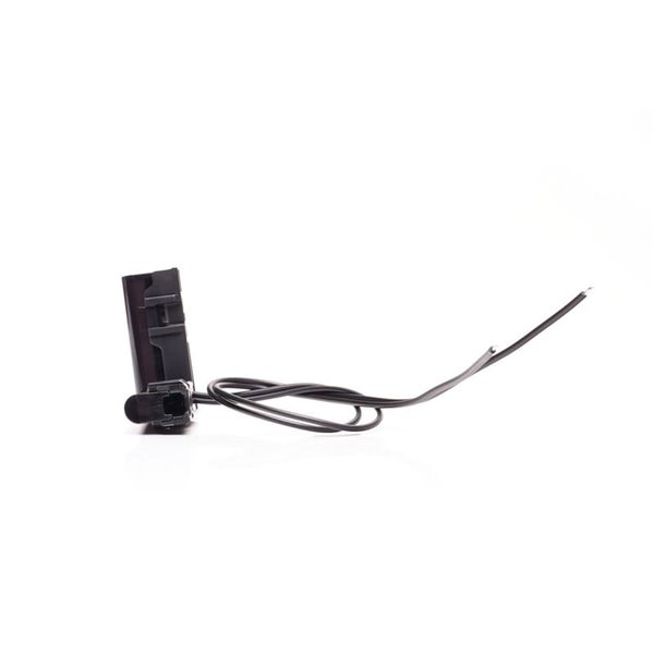 Luminária lateral de canto LED âmbar, W280 PRETA 56x56, cabo de 40 cm, 25 W, R148