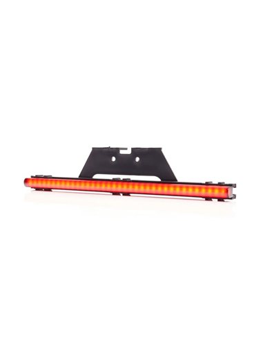 Luz de posição traseira LED vermelha longa, W280 PRETA 250, cabo de 40 cm 35 W, R148, 250 mm