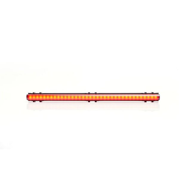 Feu de position arrière LED rouge long, W280 NOIR 250, câble 40 cm 35 W, R148, 250 mm