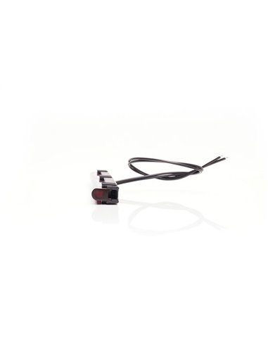 Luz LED de posición trasera larga roja, W280 BLACK 250, 40cm cable 35W, R148, 250mm