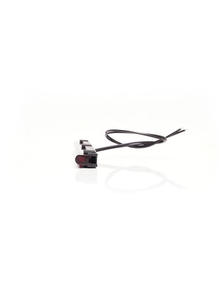 Luz LED de posición trasera larga roja, W280 BLACK 250, 40cm cable 35W, R148, 250mm
