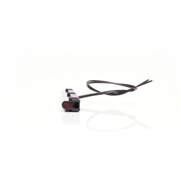 Luz LED de posición trasera larga roja, W280 BLACK 250, 40cm cable 35W, R148, 250mm