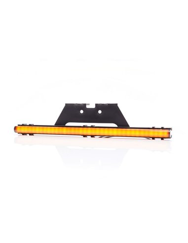 Luz LED lateral larga ámbar W280 BLACK 250, 40cm cable, 6W, R148, 250mm