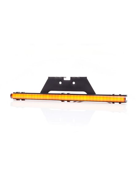 Luz LED lateral larga ámbar W280 BLACK 250, 40cm cable, 6W, R148, 250mm