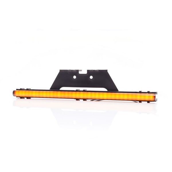 Luz LED lateral larga ámbar W280 BLACK 250, 40cm cable, 6W, R148, 250mm