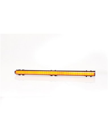 Luz LED lateral larga ámbar W280 BLACK 250, 40cm cable, 6W, R148, 250mm