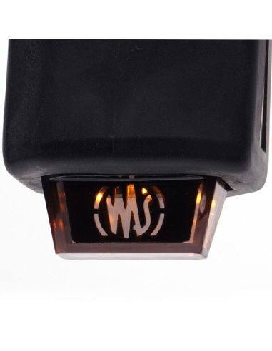 Detalle Cuerno LED corto con led sobresaliente con logo Was Black W269.3.1 Ambar - Blanco - Rojo 12V 24V A R1 SM1