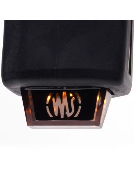 Detalle Cuerno LED corto con led sobresaliente con logo Was Black W269.3.1 Ambar - Blanco - Rojo 12V 24V A R1 SM1