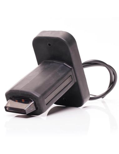 Cuerno LED corto con led sobresaliente con logo Was Black W269.3.1 Ambar - Blanco - Rojo 12V 24V A R1 SM1