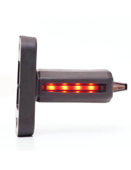 Cuerno LED corto con led sobresaliente con logo Was Black W269.3.1 Ambar - Blanco - Rojo 12V 24V A R1 SM1