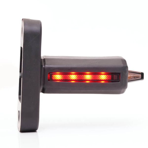 Cuerno LED corto con led sobresaliente con logo Was Black W269.3.1 Ambar - Blanco - Rojo 12V 24V A R1 SM1