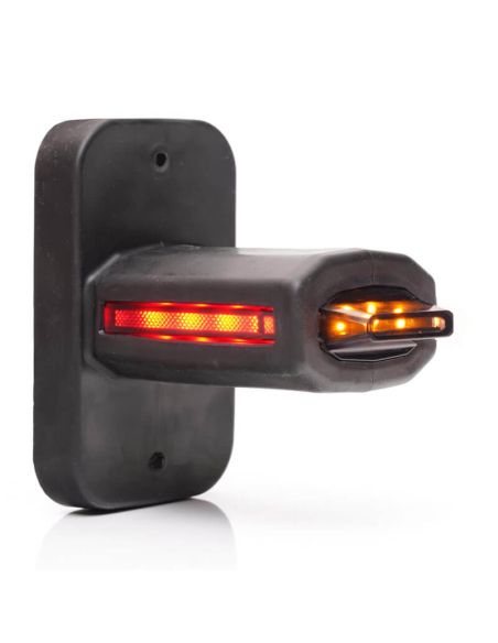 Cuerno LED corto con led sobresaliente con logo Was Black W269.3.1 Ambar - Blanco - Rojo 12V 24V A R1 SM1